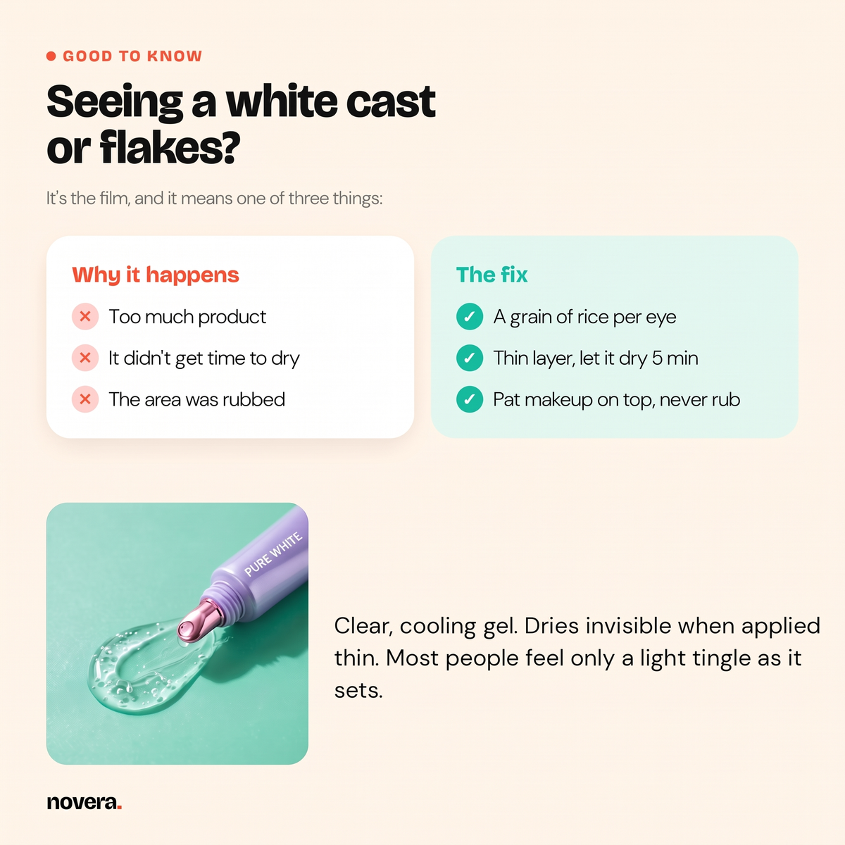 White cast or flakes? Why it happens and the fix